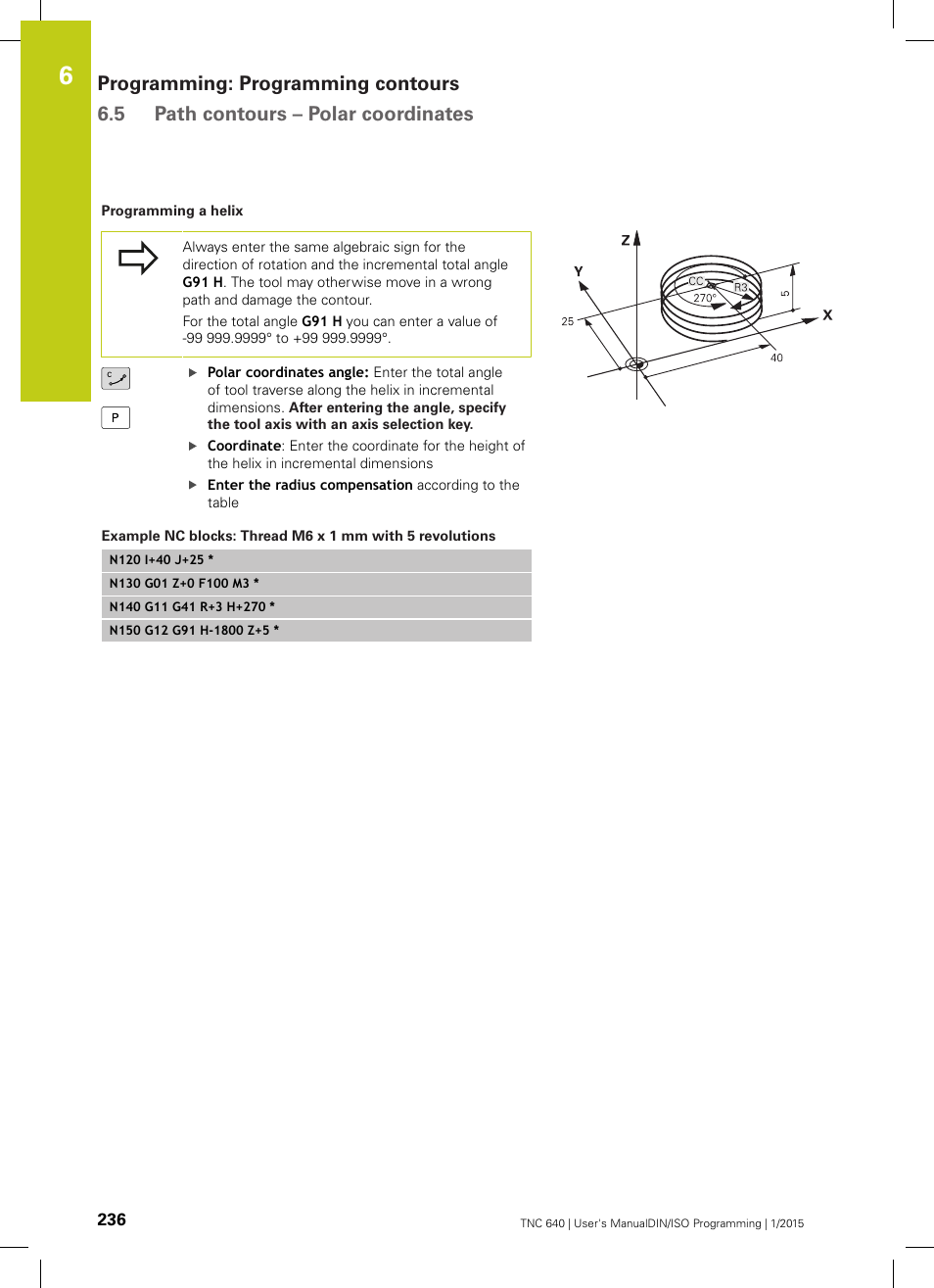 HEIDENHAIN TNC 640 (34059x-05) ISO programming User Manual | Page 236 / 676