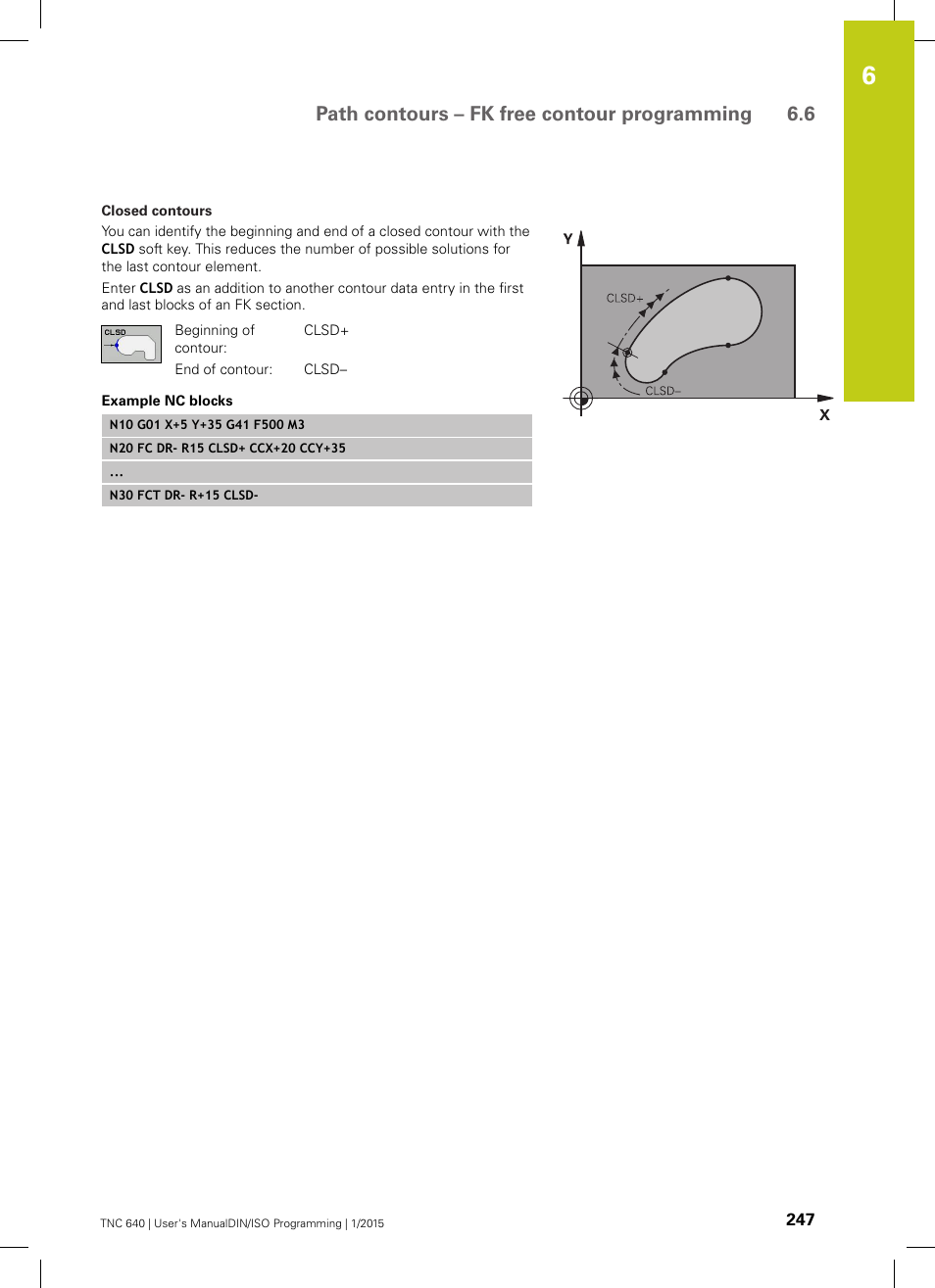 Path contours – fk free contour programming 6.6 | HEIDENHAIN TNC 640 (34059x-05) ISO programming User Manual | Page 247 / 676