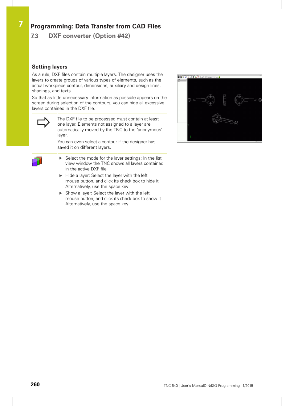 Setting layers | HEIDENHAIN TNC 640 (34059x-05) ISO programming User Manual | Page 260 / 676