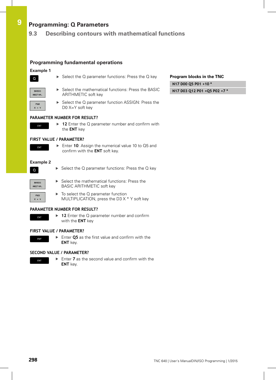 Programming fundamental operations | HEIDENHAIN TNC 640 (34059x-05) ISO programming User Manual | Page 298 / 676
