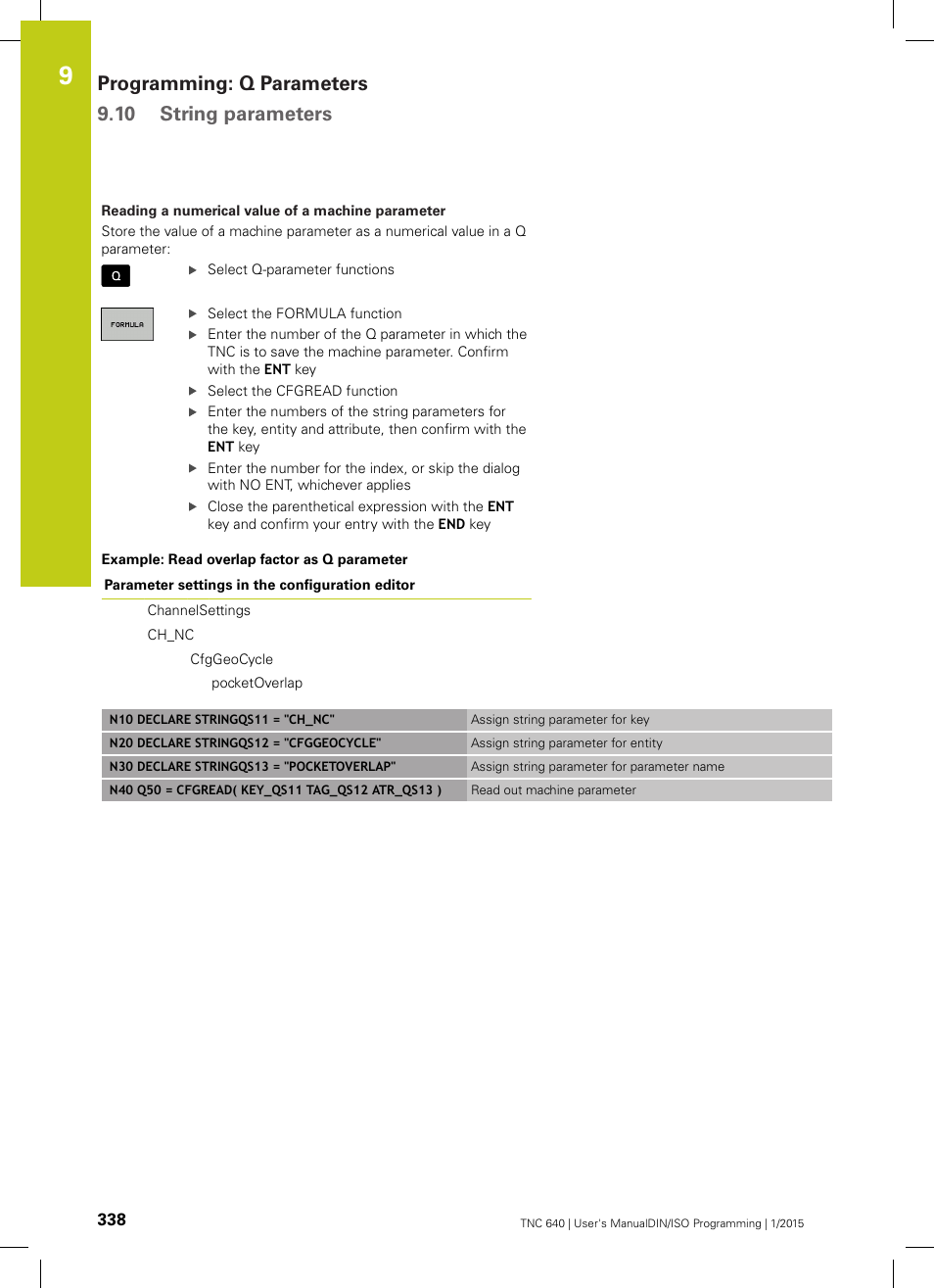 Programming: q parameters 9.10 string parameters | HEIDENHAIN TNC 640 (34059x-05) ISO programming User Manual | Page 338 / 676
