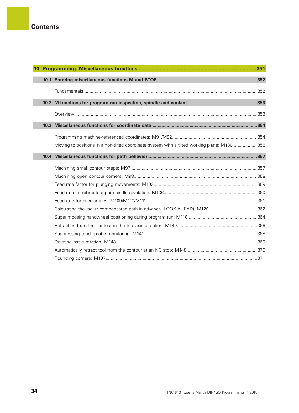 HEIDENHAIN TNC 640 (34059x-05) ISO programming User Manual | Page 34 / 676
