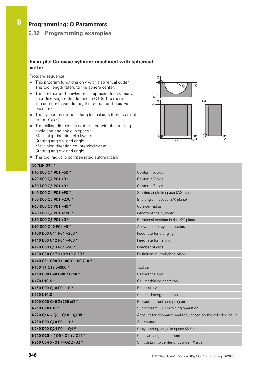 HEIDENHAIN TNC 640 (34059x-05) ISO programming User Manual | Page 346 / 676