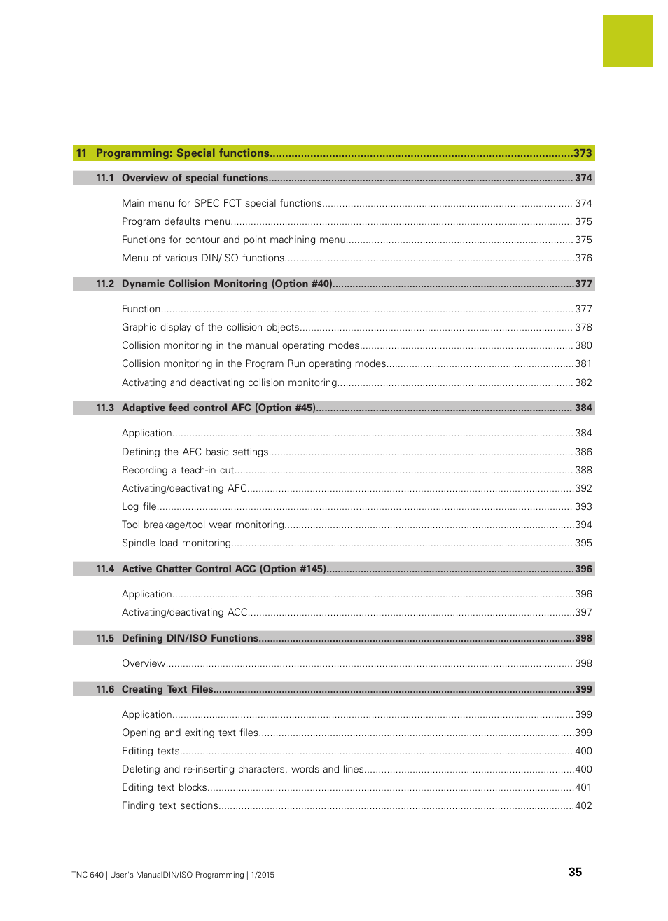 HEIDENHAIN TNC 640 (34059x-05) ISO programming User Manual | Page 35 / 676