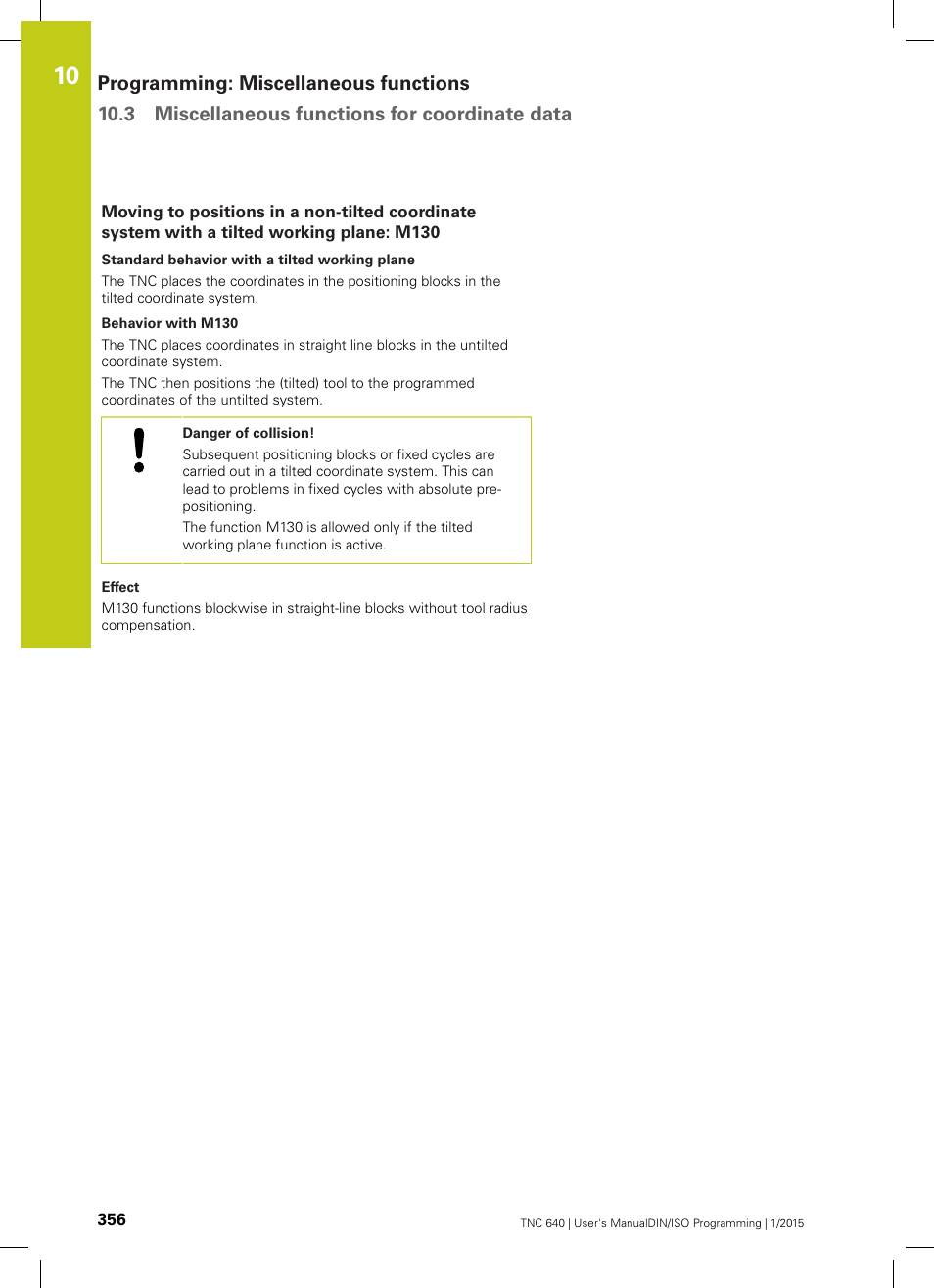 HEIDENHAIN TNC 640 (34059x-05) ISO programming User Manual | Page 356 / 676