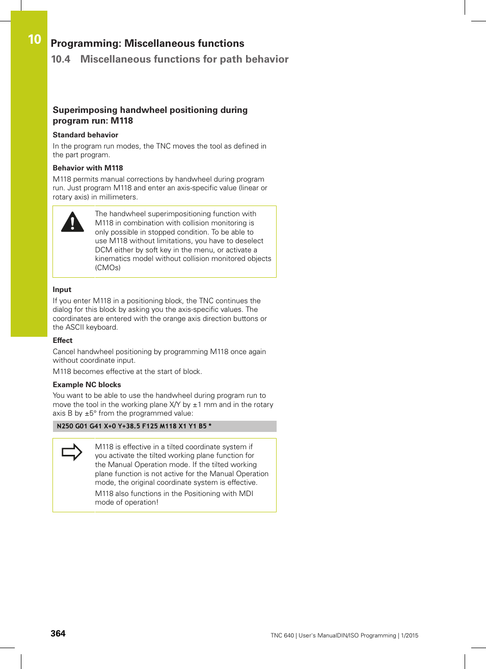 HEIDENHAIN TNC 640 (34059x-05) ISO programming User Manual | Page 364 / 676
