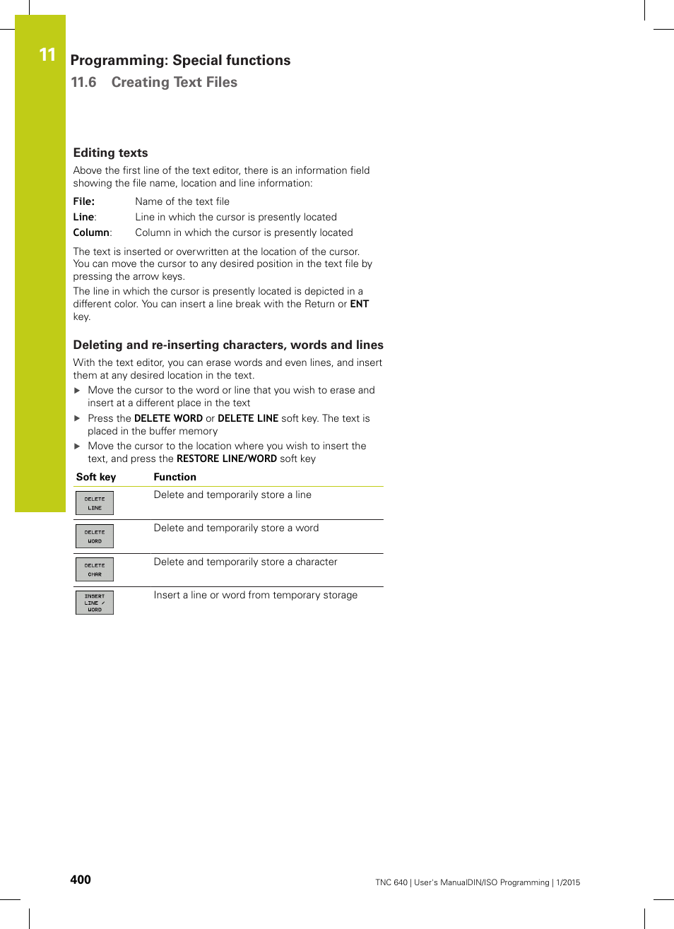 Editing texts | HEIDENHAIN TNC 640 (34059x-05) ISO programming User Manual | Page 400 / 676