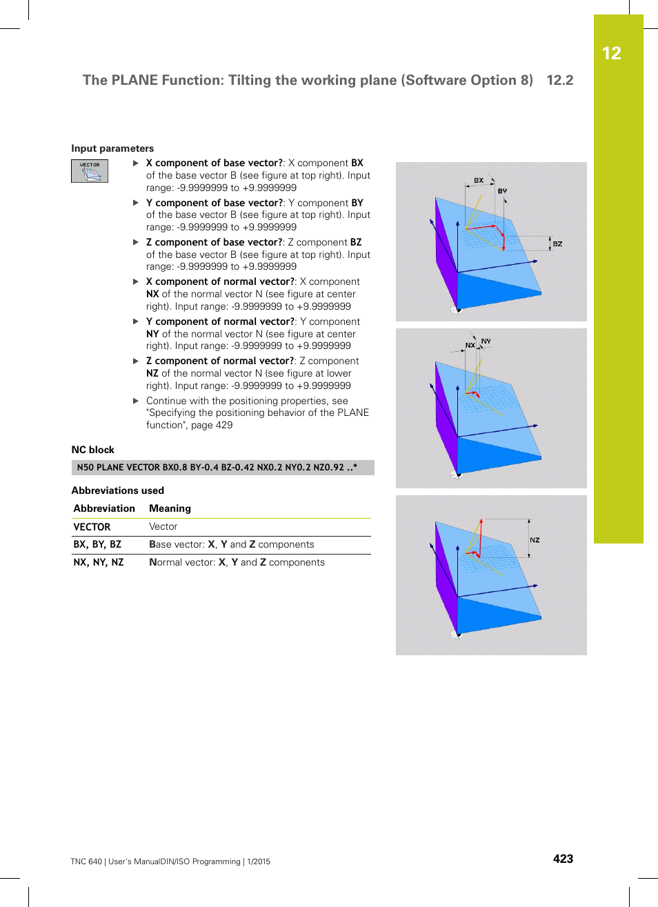 HEIDENHAIN TNC 640 (34059x-05) ISO programming User Manual | Page 423 / 676