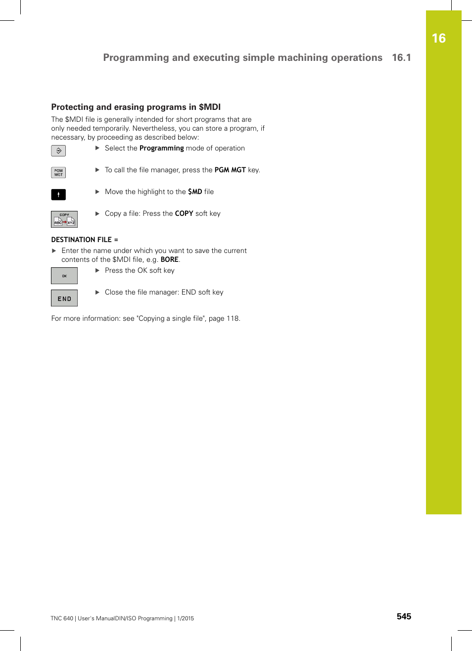 Protecting and erasing programs in $mdi | HEIDENHAIN TNC 640 (34059x-05) ISO programming User Manual | Page 545 / 676