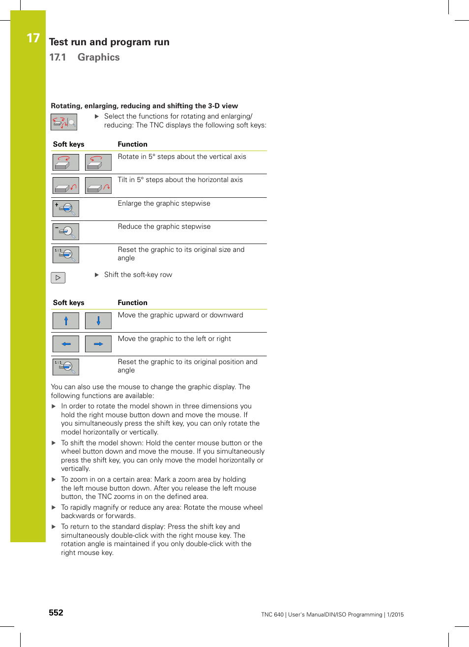 Test run and program run 17.1 graphics | HEIDENHAIN TNC 640 (34059x-05) ISO programming User Manual | Page 552 / 676