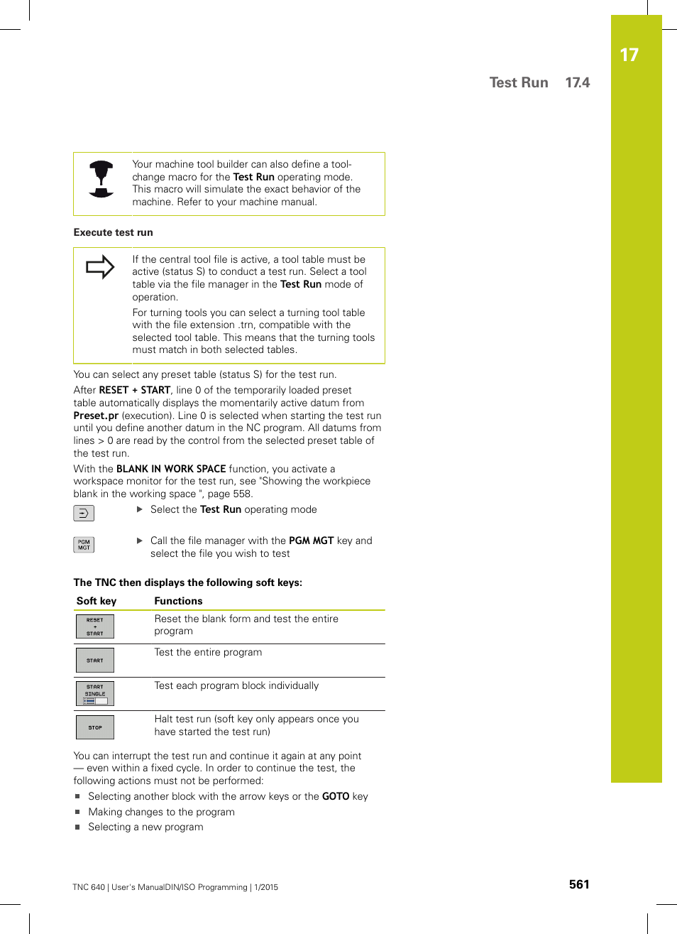 Test run 17.4 | HEIDENHAIN TNC 640 (34059x-05) ISO programming User Manual | Page 561 / 676