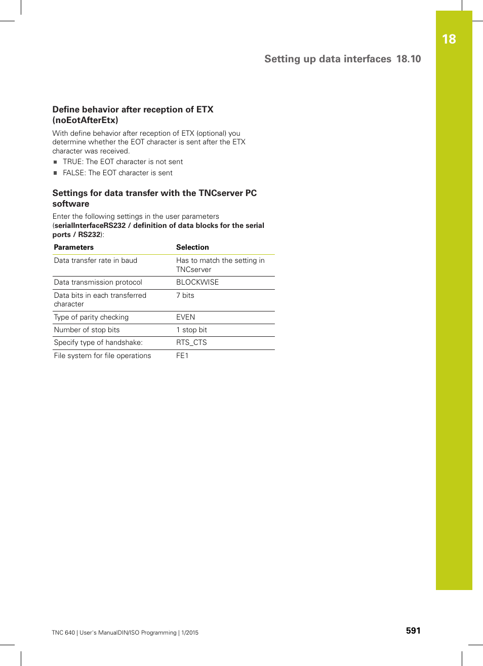 Setting up data interfaces 18.10 | HEIDENHAIN TNC 640 (34059x-05) ISO programming User Manual | Page 591 / 676