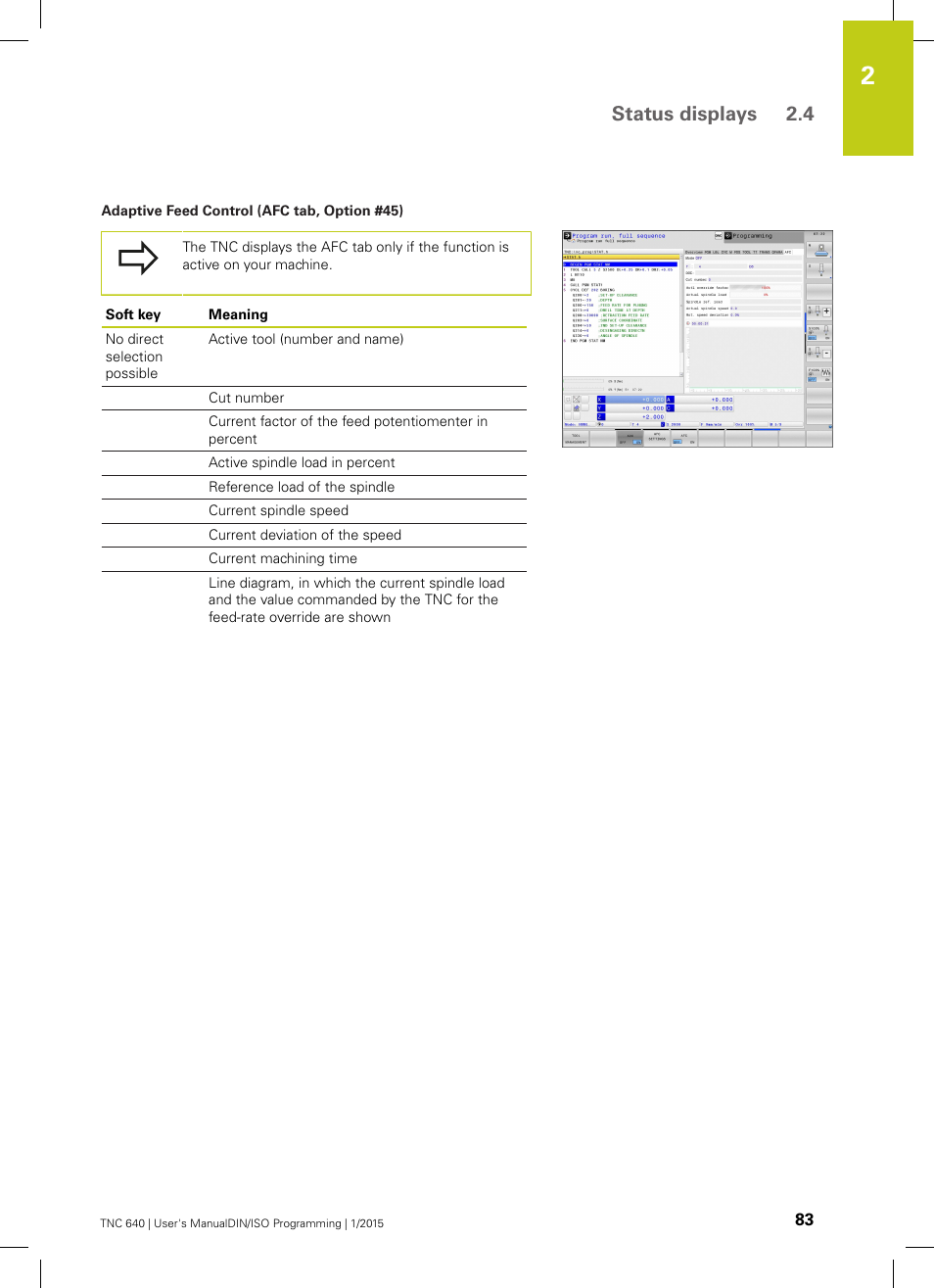 Status displays 2.4 | HEIDENHAIN TNC 640 (34059x-05) ISO programming User Manual | Page 83 / 676