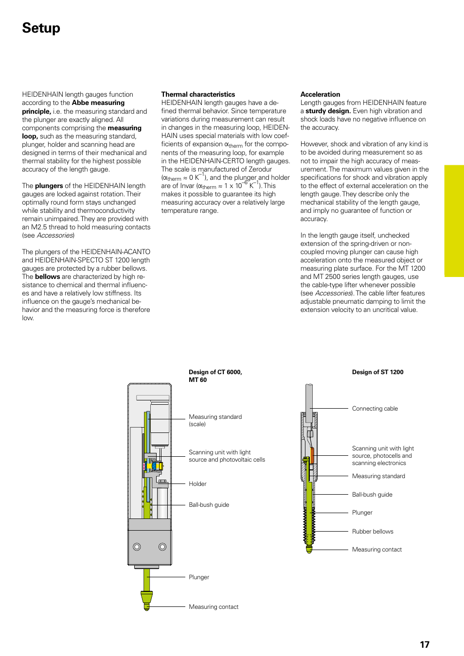 Setup | HEIDENHAIN Length Gauges User Manual | Page 17 / 52