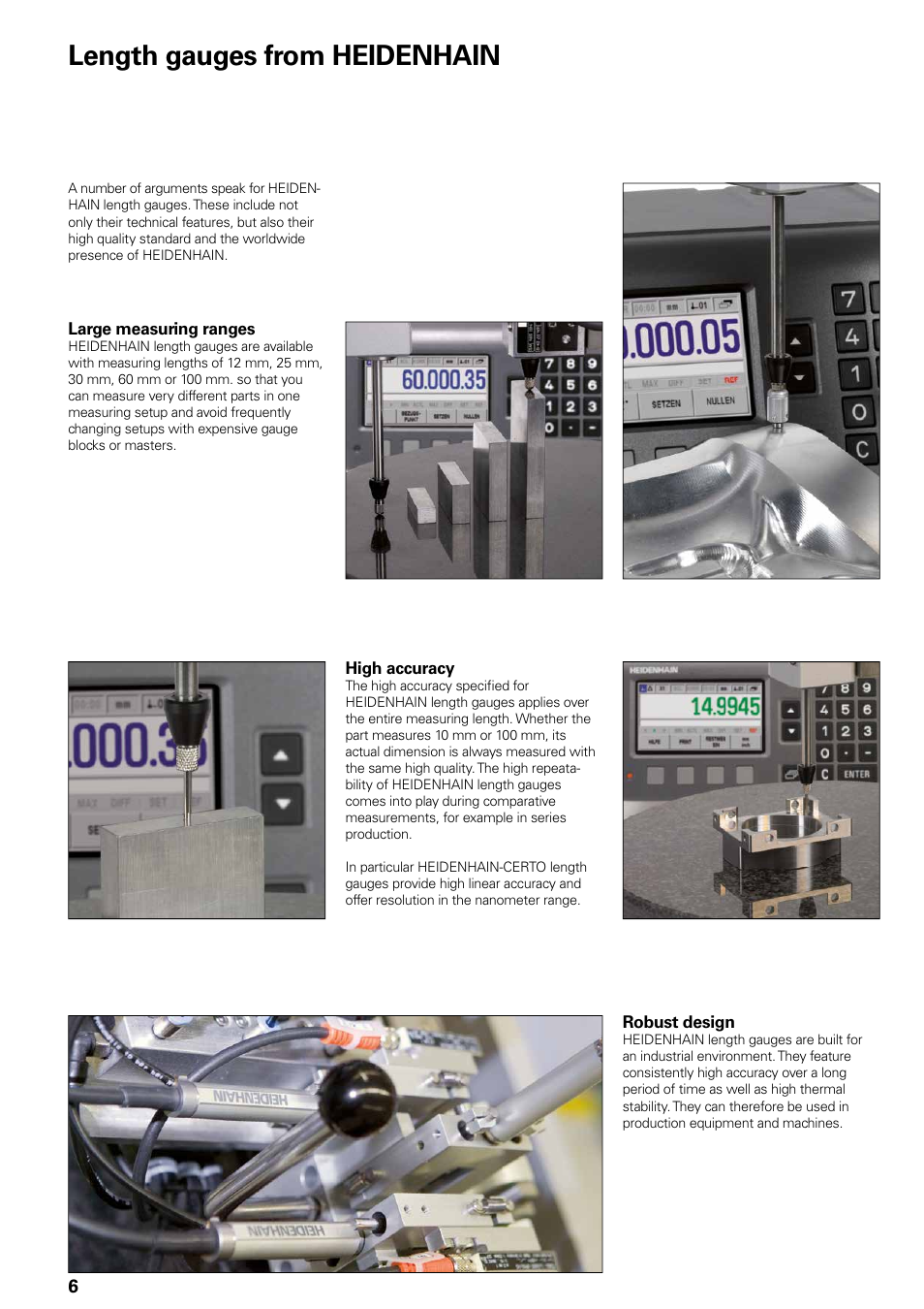 Length gauges from heidenhain | HEIDENHAIN Length Gauges User Manual | Page 6 / 52