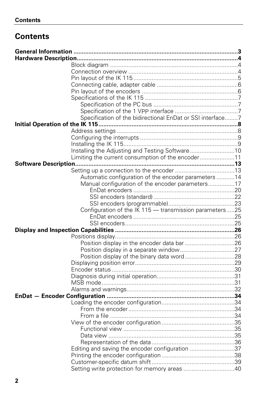 HEIDENHAIN IK-115 User Manual | 39 pages