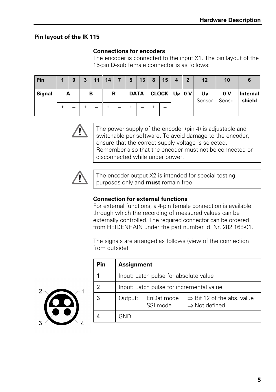 HEIDENHAIN IK-115 User Manual | Page 4 / 39