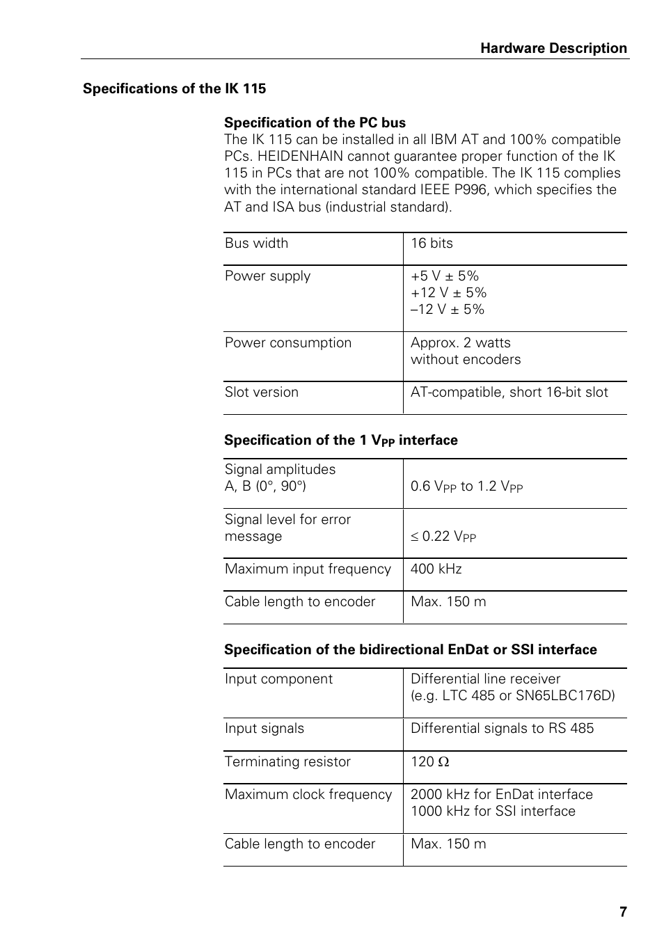 HEIDENHAIN IK-115 User Manual | Page 6 / 39