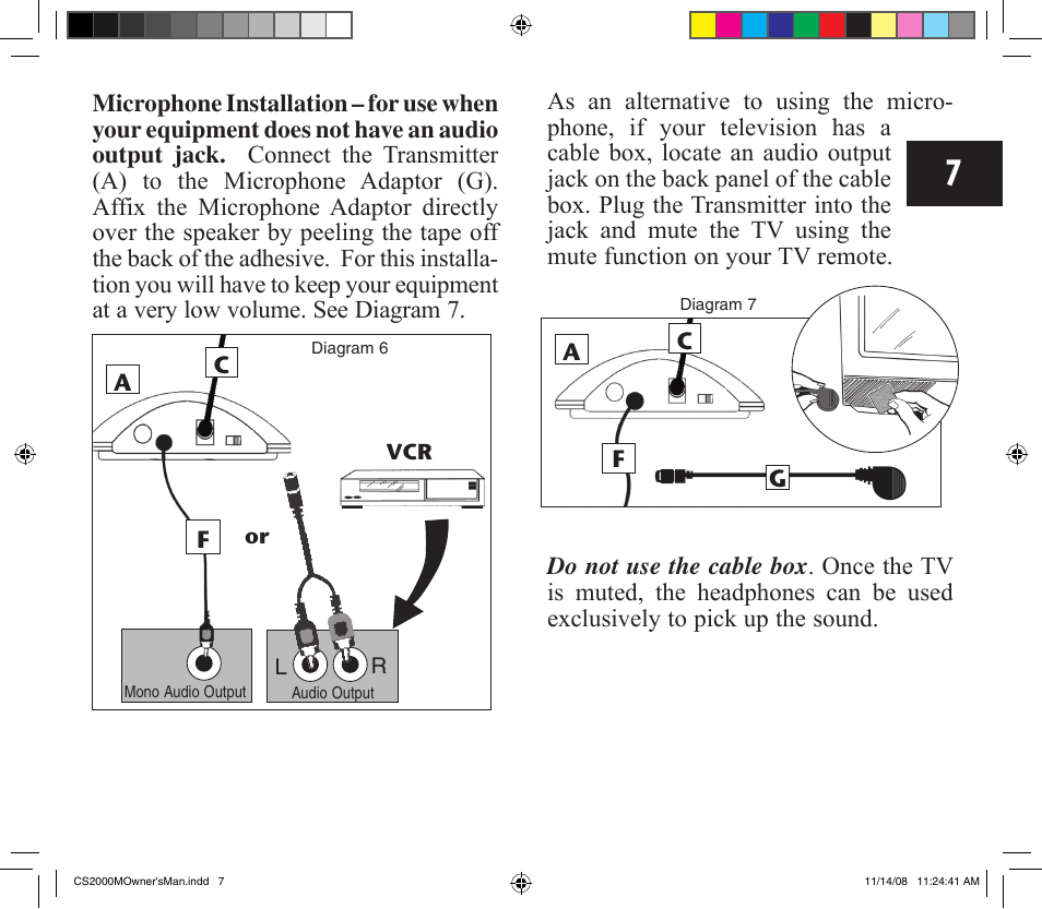 ClearSounds CS2000M User Manual | Page 7 / 12