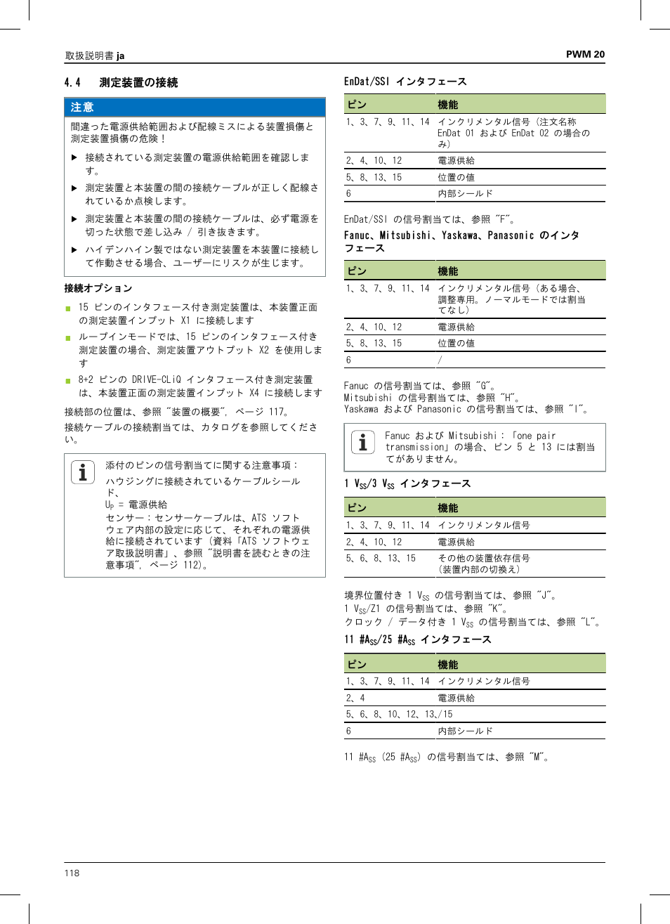 4 測定装置の接続 | HEIDENHAIN PWM 20 User Manual | Page 116 / 180
