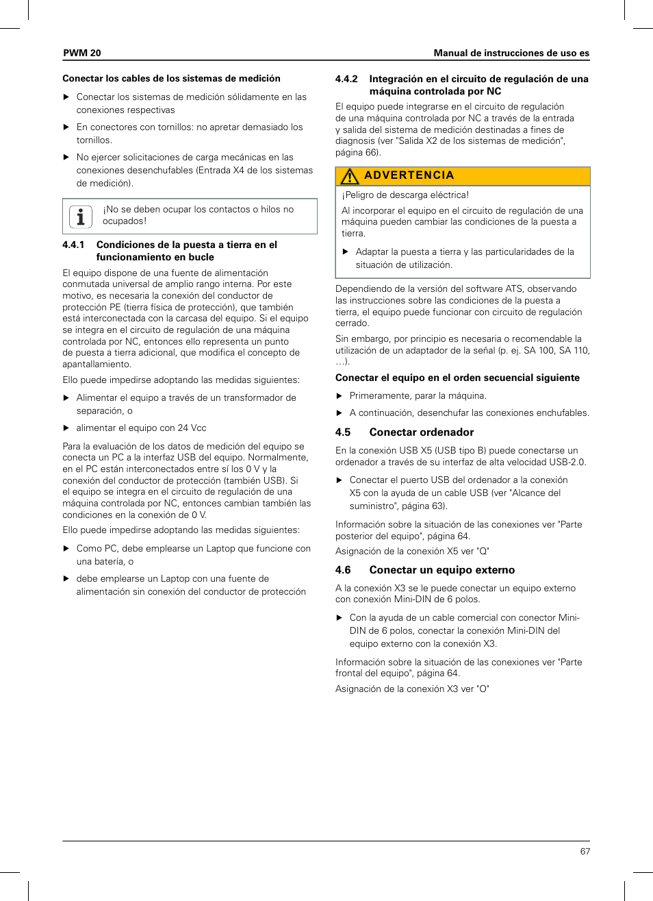 5 conectar ordenador, 6 conectar un equipo externo | HEIDENHAIN PWM 20 User Manual | Page 65 / 180