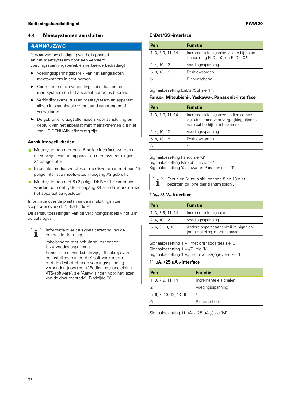 4 meetsystemen aansluiten | HEIDENHAIN PWM 20 User Manual | Page 90 / 180