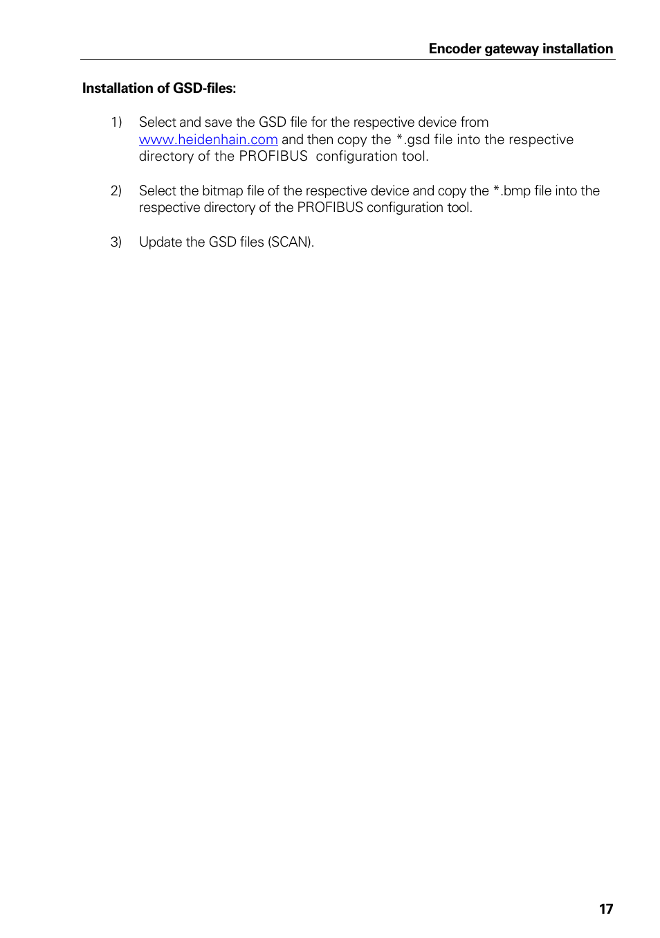 HEIDENHAIN PROFIBUS-DP (DPV0) User Manual | Page 17 / 62