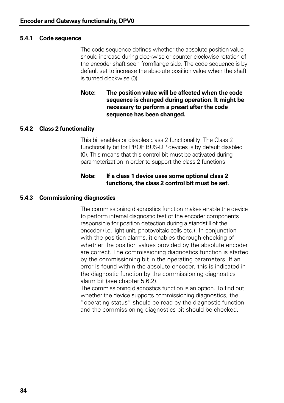 Class 2 functionality, Commissioning diagnostics, Scaling function control | HEIDENHAIN PROFIBUS-DP (DPV0) User Manual | Page 34 / 62