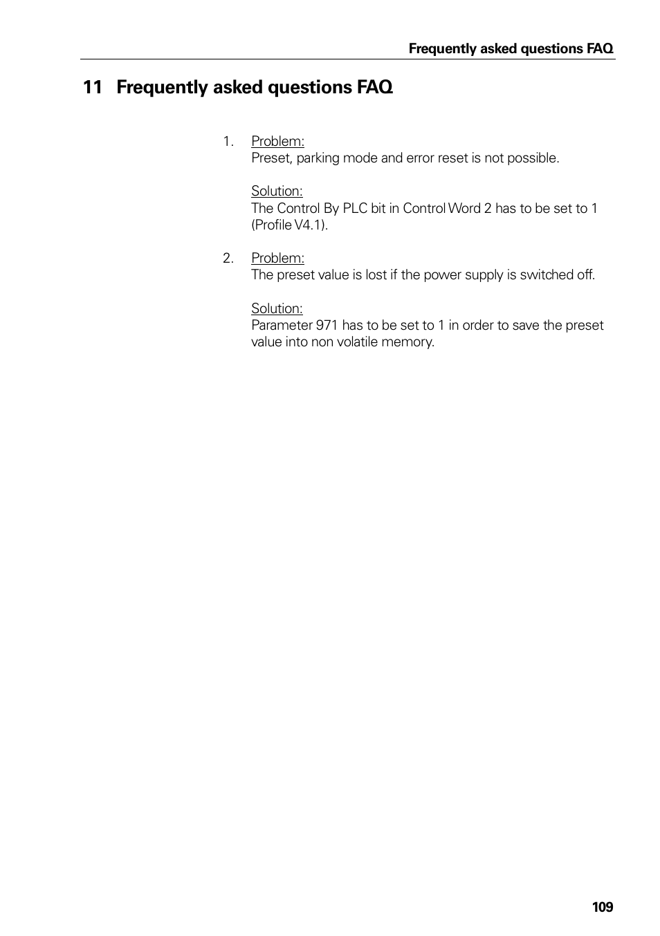 Frequently asked questions faq, 11 frequently asked questions faq | HEIDENHAIN PROFINET User Manual | Page 109 / 110