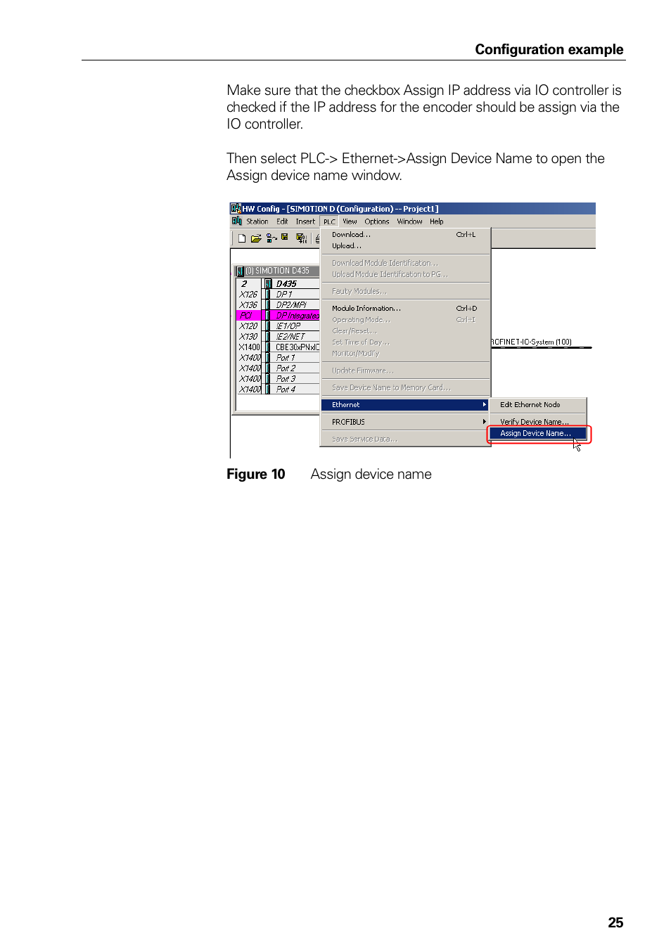 Figure 8 how to set encoder device name, Figure 9 device name, Figure 10 assign device name | Figure 10, Assign device name | HEIDENHAIN PROFINET User Manual | Page 25 / 110