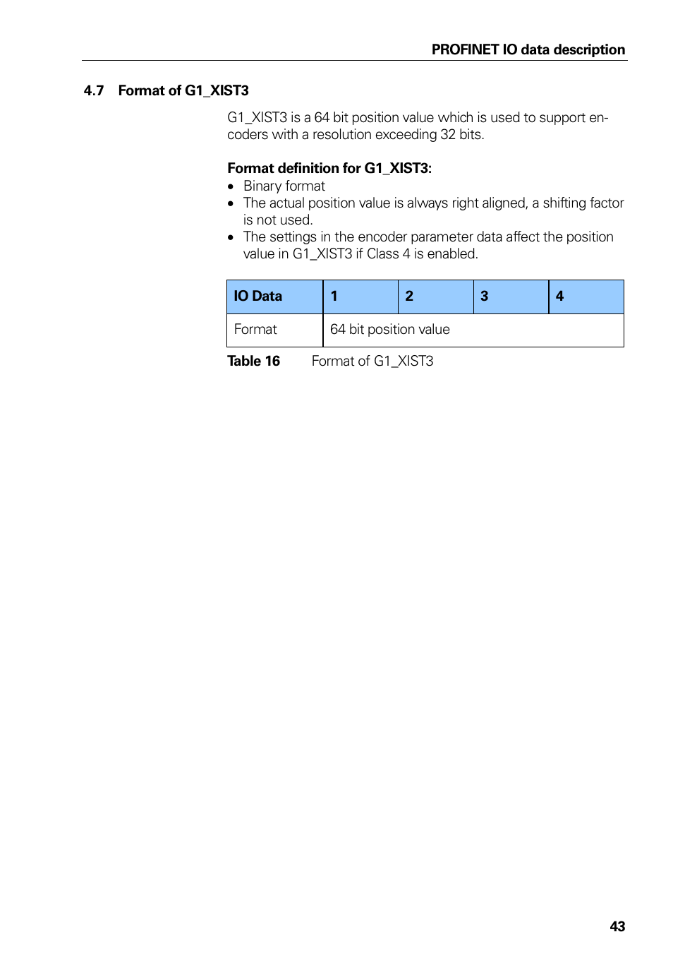 Figure 26 absolute value in g1_xist1, Figure 27 absolute value in g1_xist2, 7 format of g1_xist3 | Table 14 format of g1_xist3, Format of g1_xist3, Table 14 | HEIDENHAIN PROFINET User Manual | Page 43 / 110