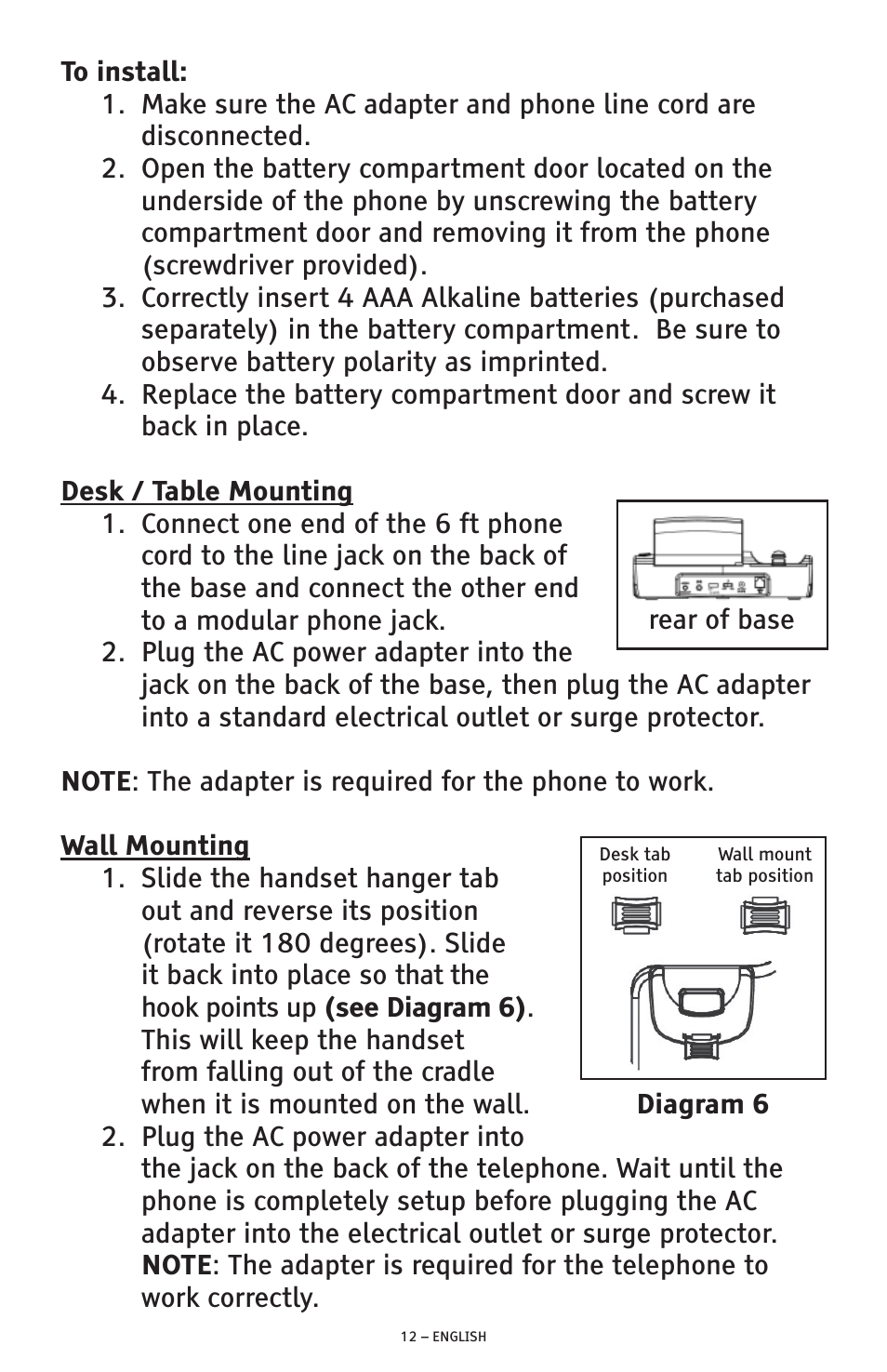 ClearSounds AMPLIFIED FREEDOM PHONE CSC600D User Manual | Page 12 / 138