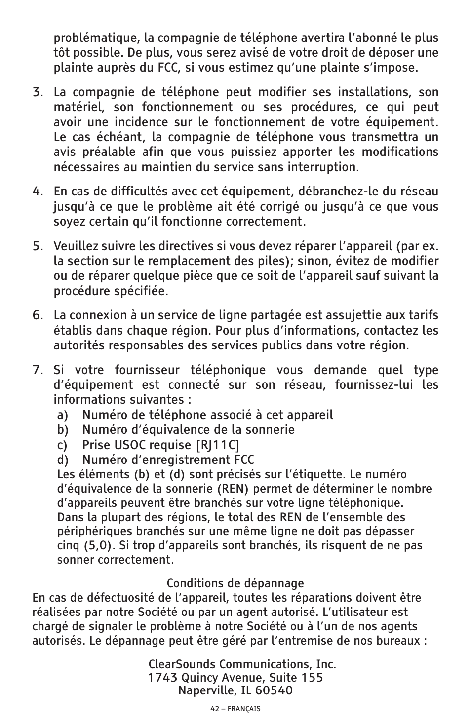 ClearSounds AMPLIFIED FREEDOM PHONE CSC600D User Manual | Page 134 / 138