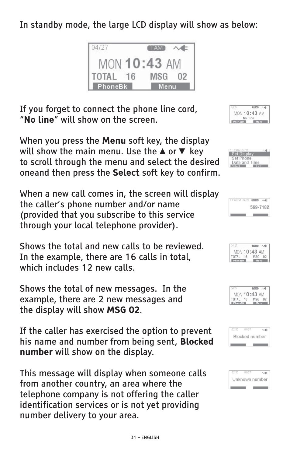 ClearSounds AMPLIFIED FREEDOM PHONE CSC600D User Manual | Page 31 / 138