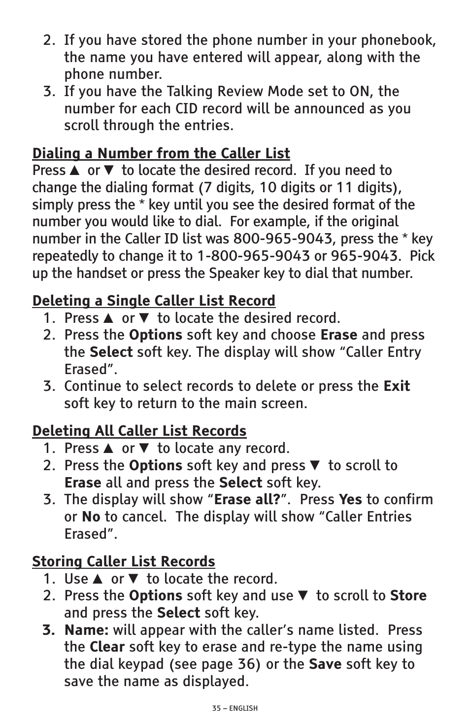 ClearSounds AMPLIFIED FREEDOM PHONE CSC600D User Manual | Page 35 / 138