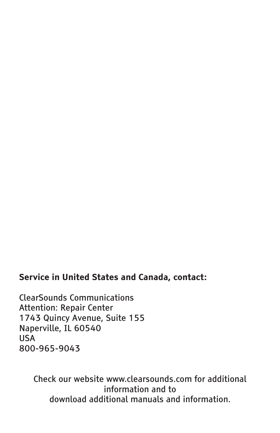 ClearSounds AMPLIFIED FREEDOM PHONE CSC600D User Manual | Page 46 / 138