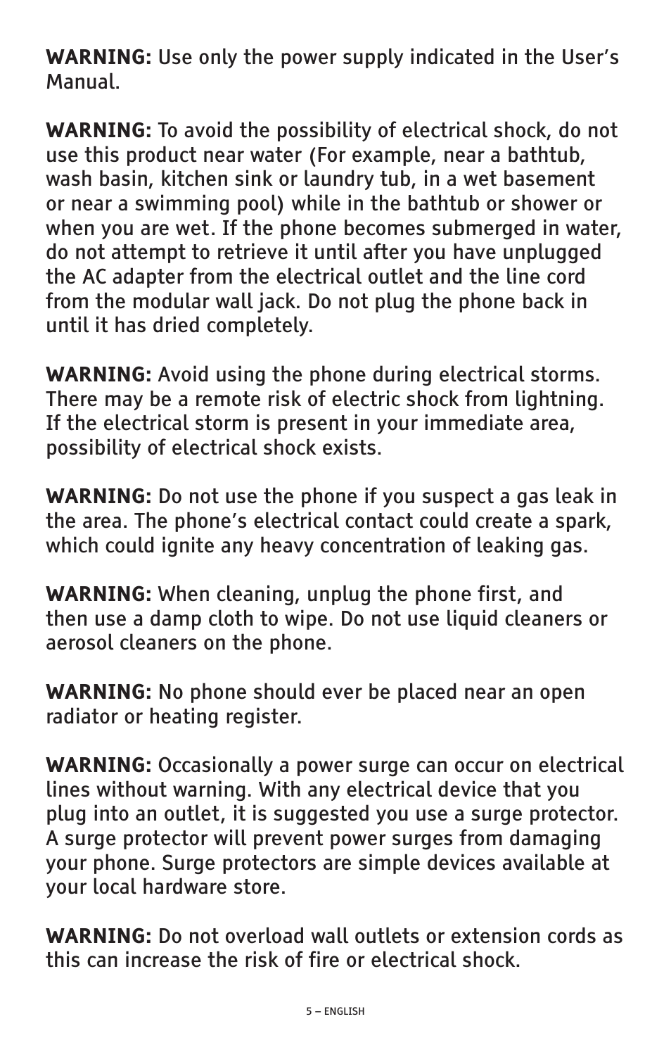 ClearSounds AMPLIFIED FREEDOM PHONE CSC600D User Manual | Page 5 / 138