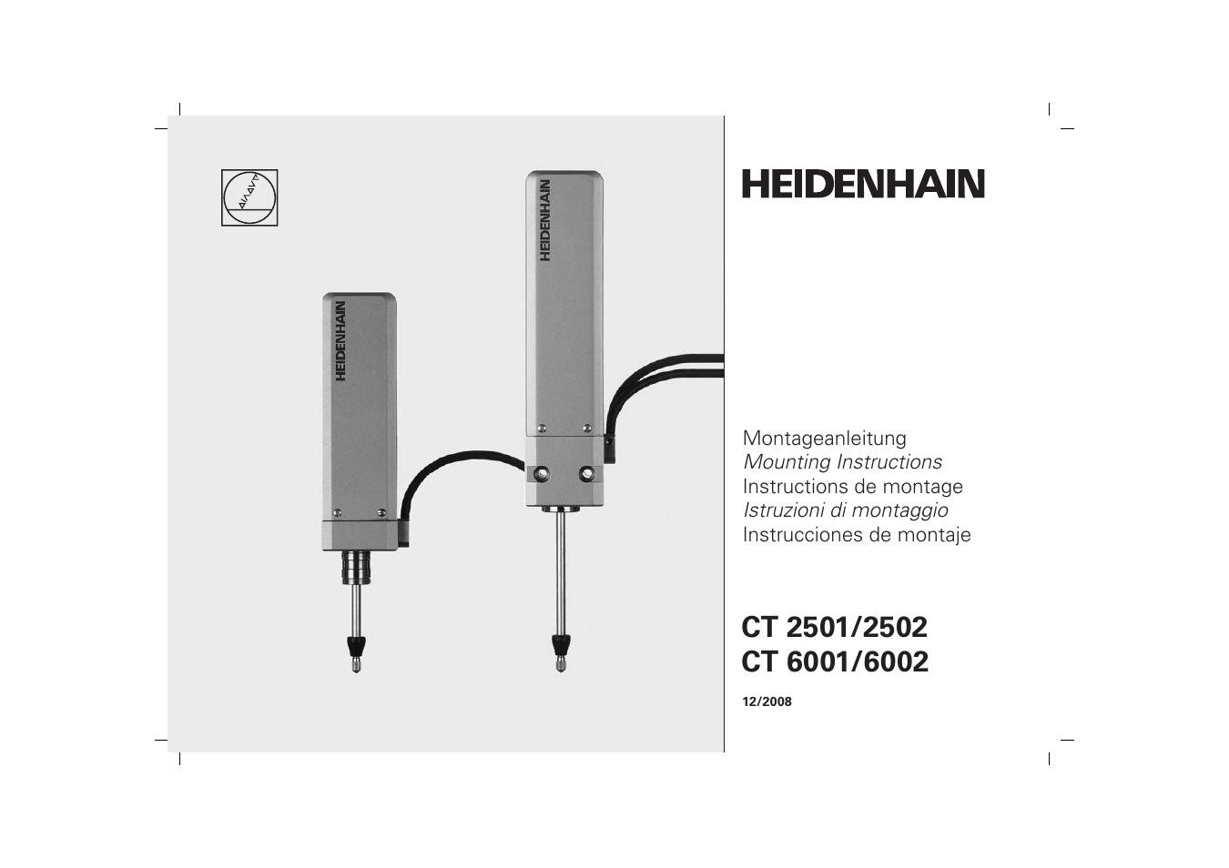 HEIDENHAIN CT 2501 User Manual | 34 pages