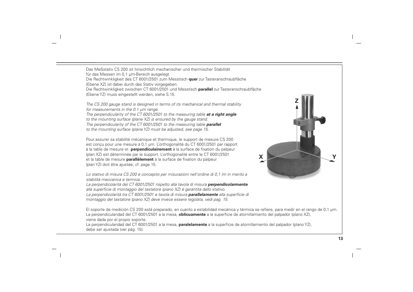 Xy z | HEIDENHAIN CT 2501 User Manual | Page 13 / 34