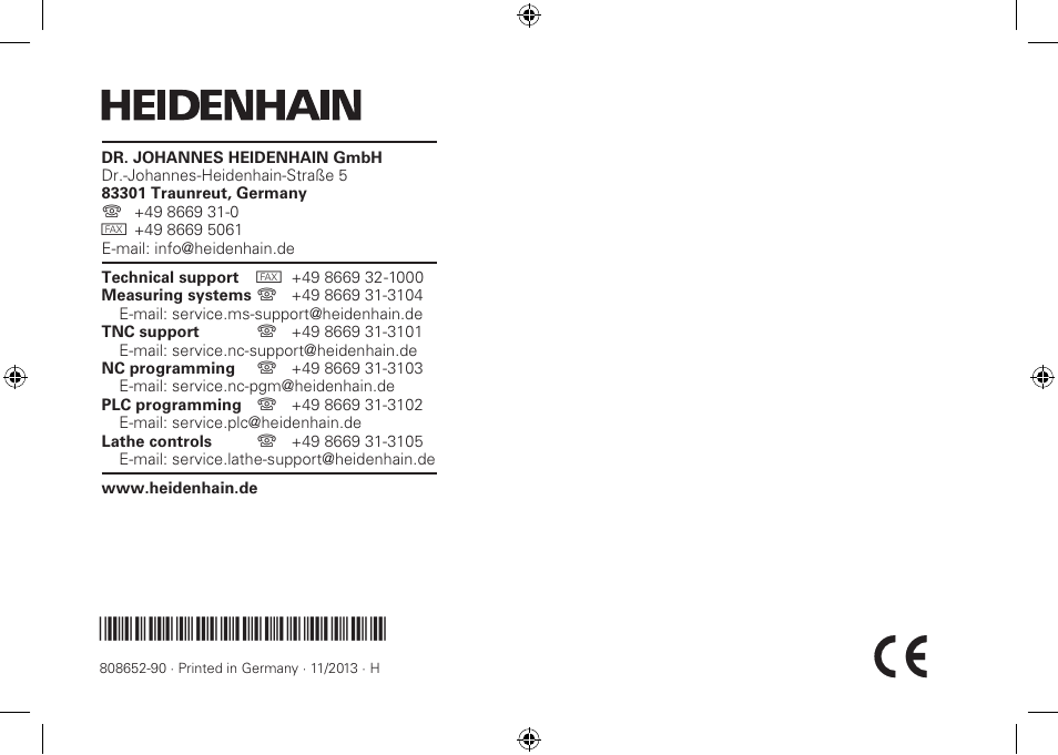 HEIDENHAIN TS 260 User Manual | Page 38 / 38