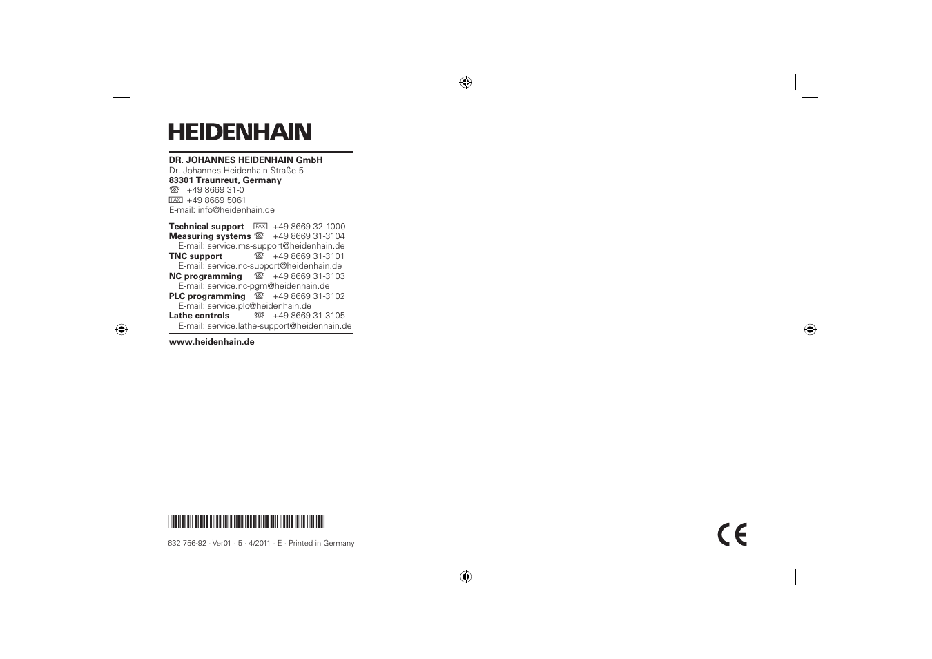 HEIDENHAIN TS 440 User Manual | Page 28 / 28