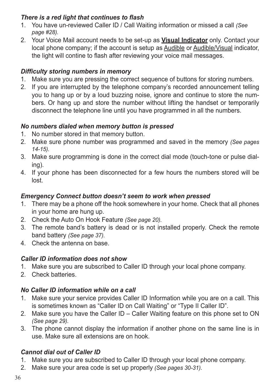 ClearSounds CL600 User Manual | Page 36 / 41