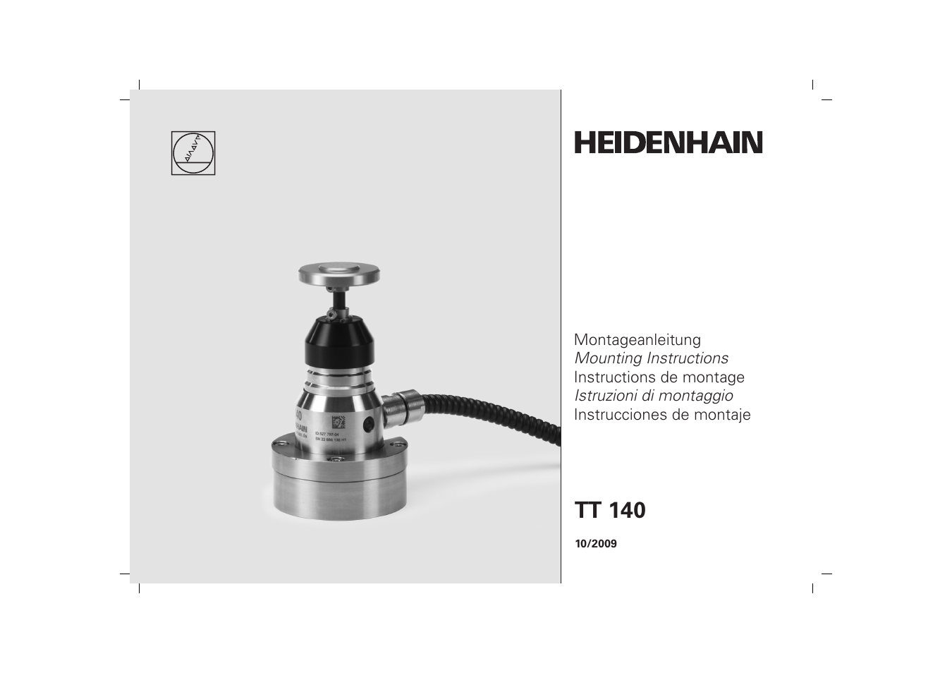 HEIDENHAIN TT 140 User Manual | 16 pages