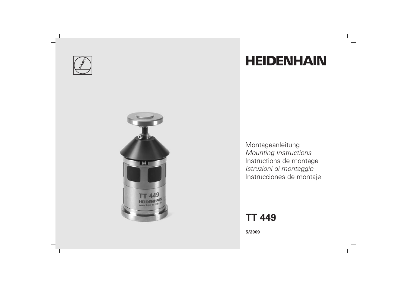 HEIDENHAIN TT 449 User Manual | 17 pages