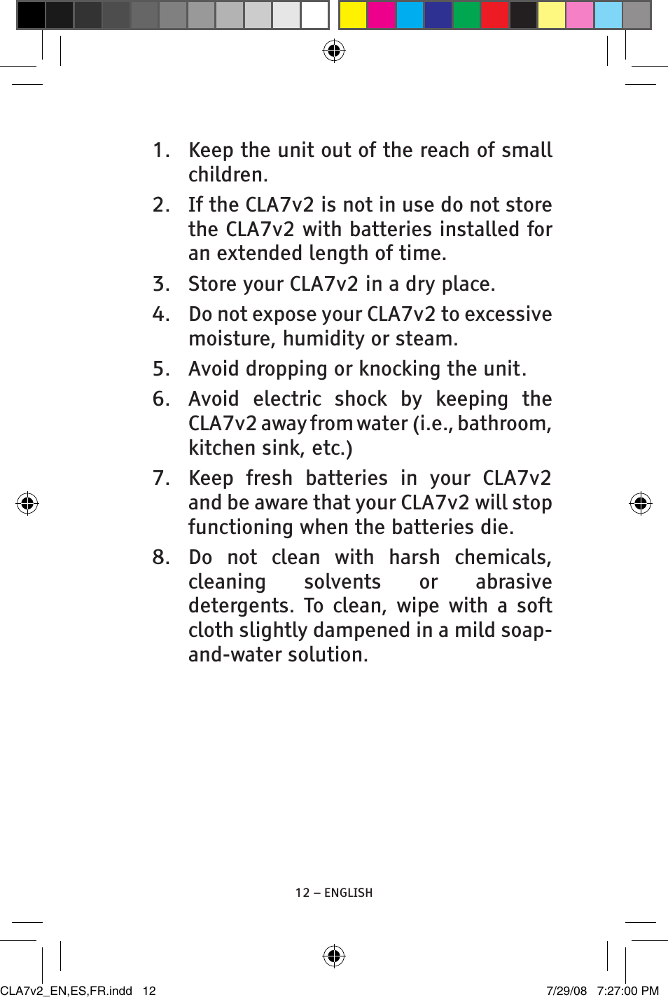 ClearSounds CLA7V2 User Manual | Page 12 / 54