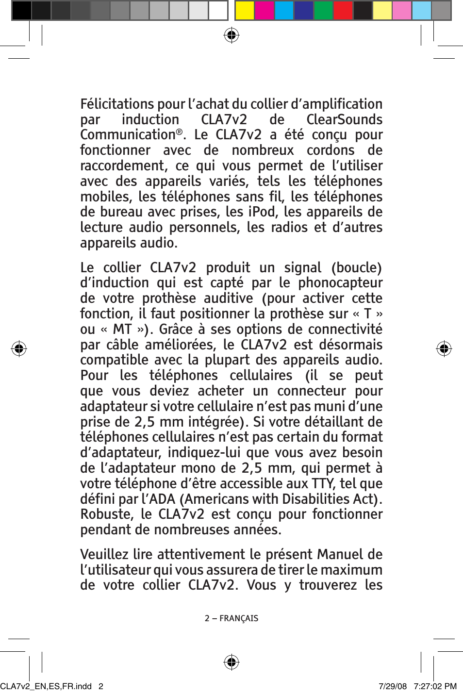 ClearSounds CLA7V2 User Manual | Page 38 / 54