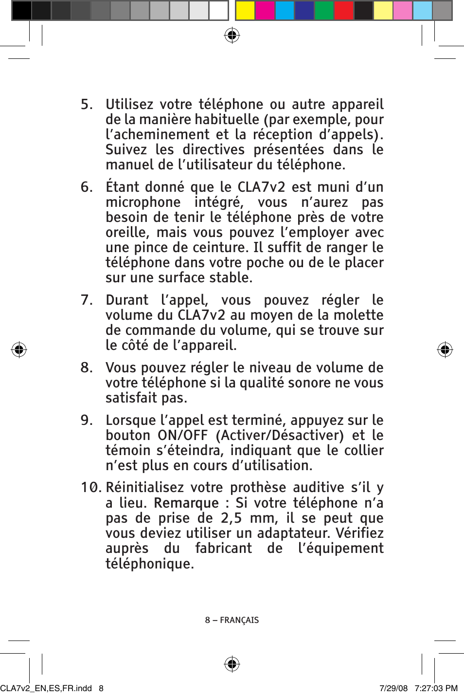 ClearSounds CLA7V2 User Manual | Page 44 / 54