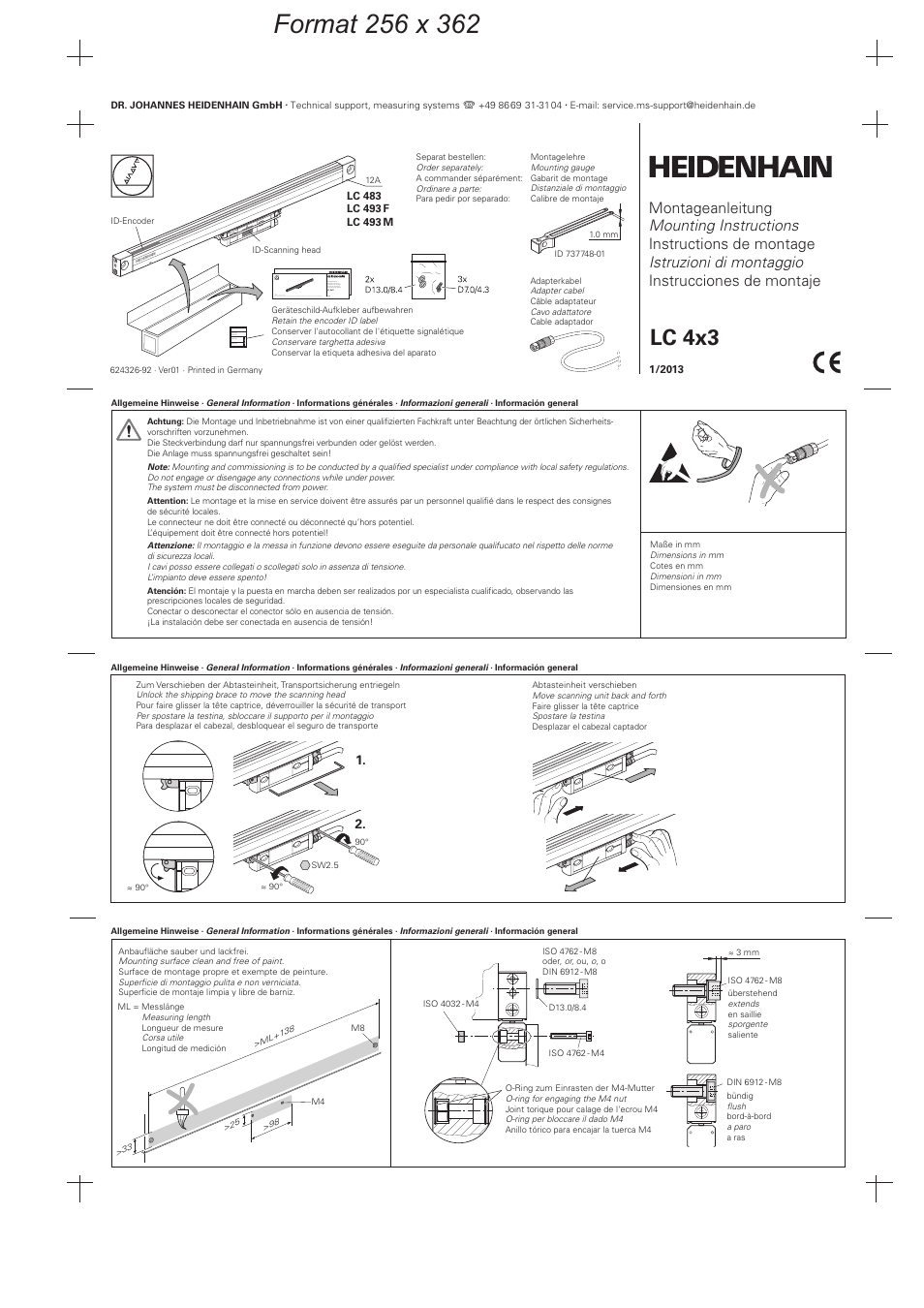 HEIDENHAIN LC 4x3 14A User Manual | 2 pages