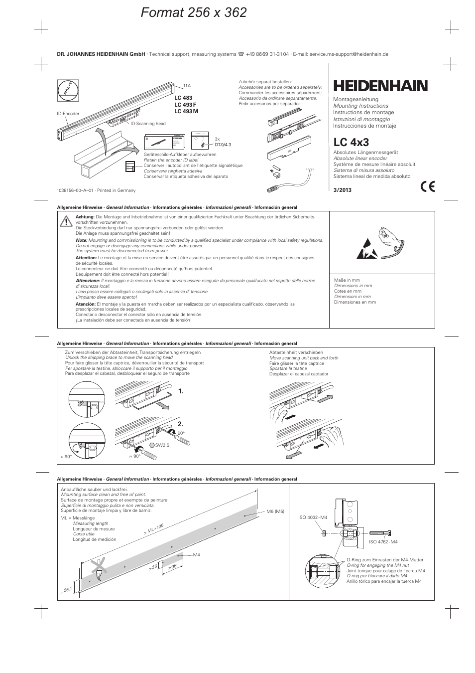 HEIDENHAIN LC 4x3 12A User Manual | 2 pages