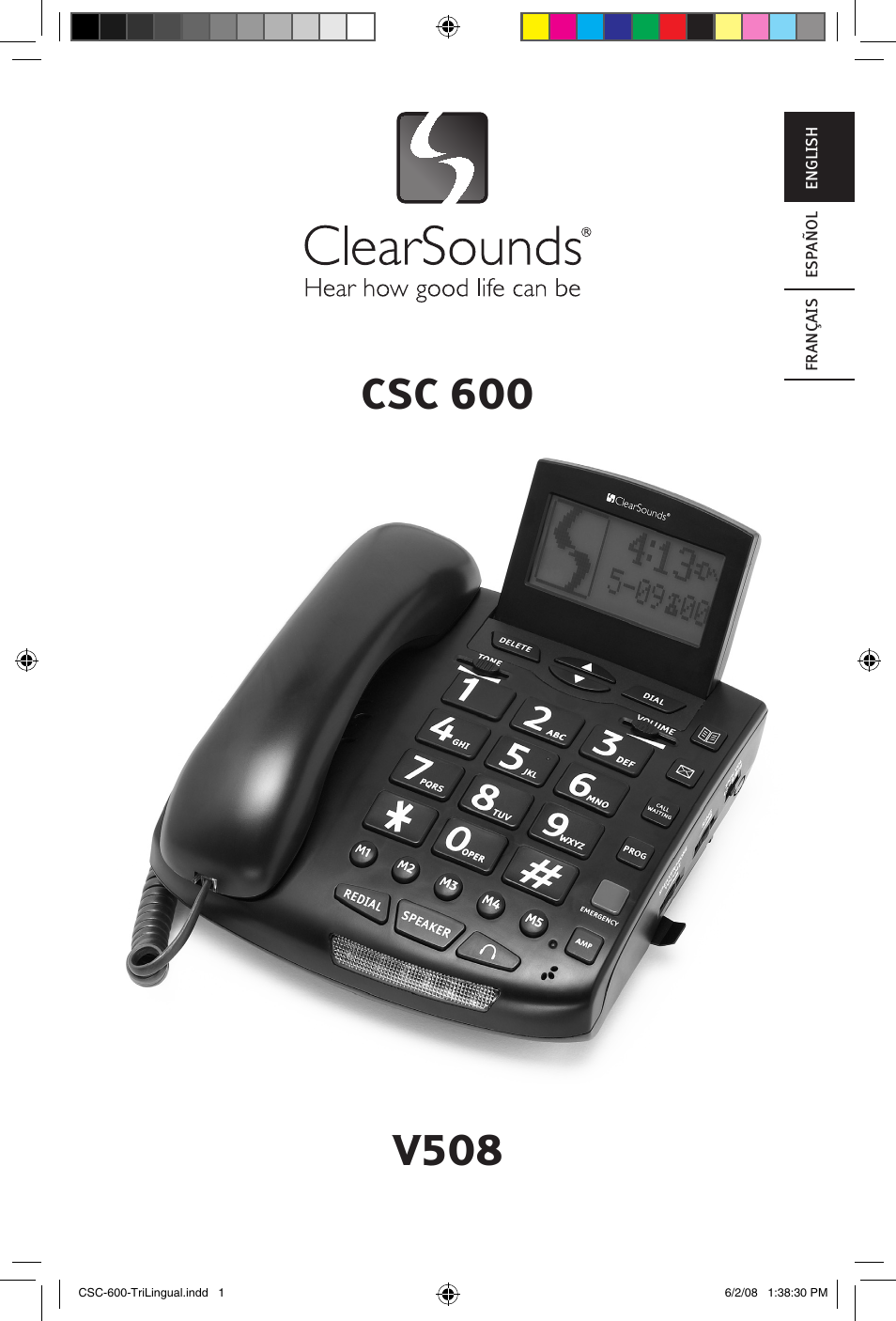 ClearSounds V508 User Manual | 70 pages